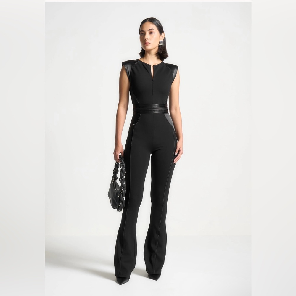 Maniere De Voir Black Fitted Jumpsuit